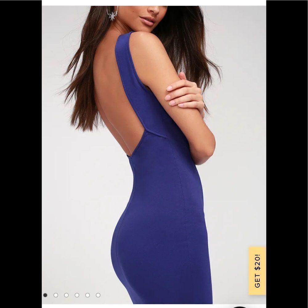 LULUS Like A Lady  Royal Blue Backless Midi dress, size M. - Picture 4 of 11